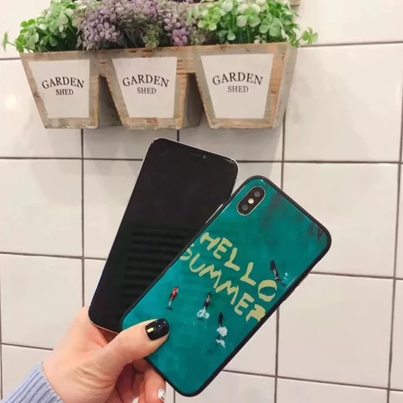 Reaoom Luxury Case for Huawei Nova 2 Fashion Coque Capa Cute Funda Shell Back Tempered Glass Cover |
