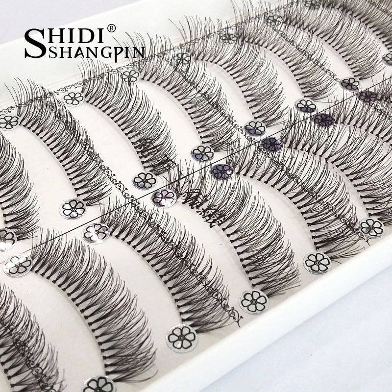 Топ 10 пар натуральные тонкие и длинные накладные ресницы для наращивания грязная