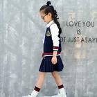 Комплекты школьной одежды для девочек; Куртка с длинными рукавами; Плиссированные юбки; Костюмы; Сезон осень-весна; Спортивные костюмы для девочек 6, 8, 10, 12 лет