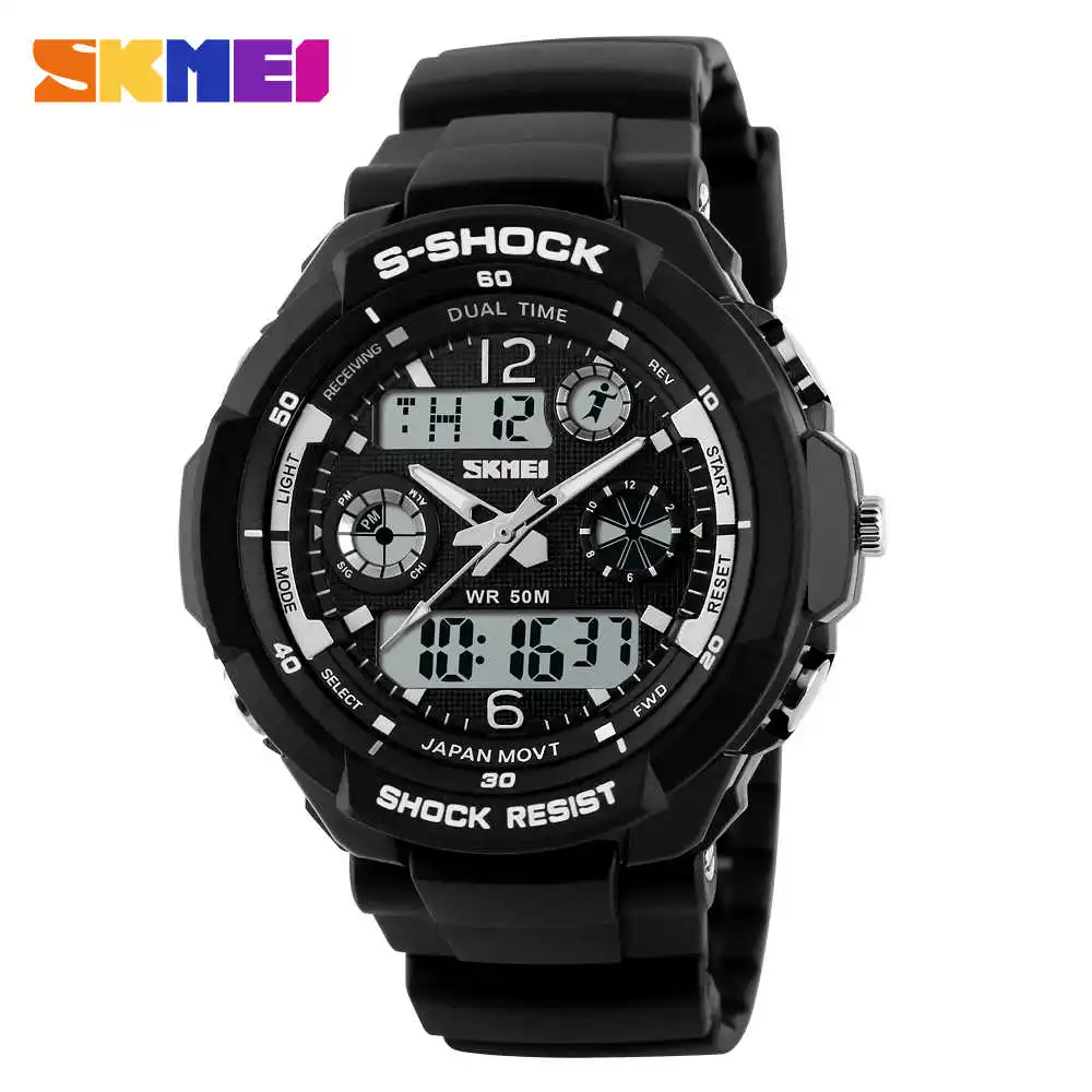 silver grey SKMEI детские спортивные часы, цифровые часы для мужчин, светодиодный, для мальчиков и девочек, водонепроницаемые наручные часы, многофункциональные, для улицы, часы Relogio Masculino - Цвет: silver grey