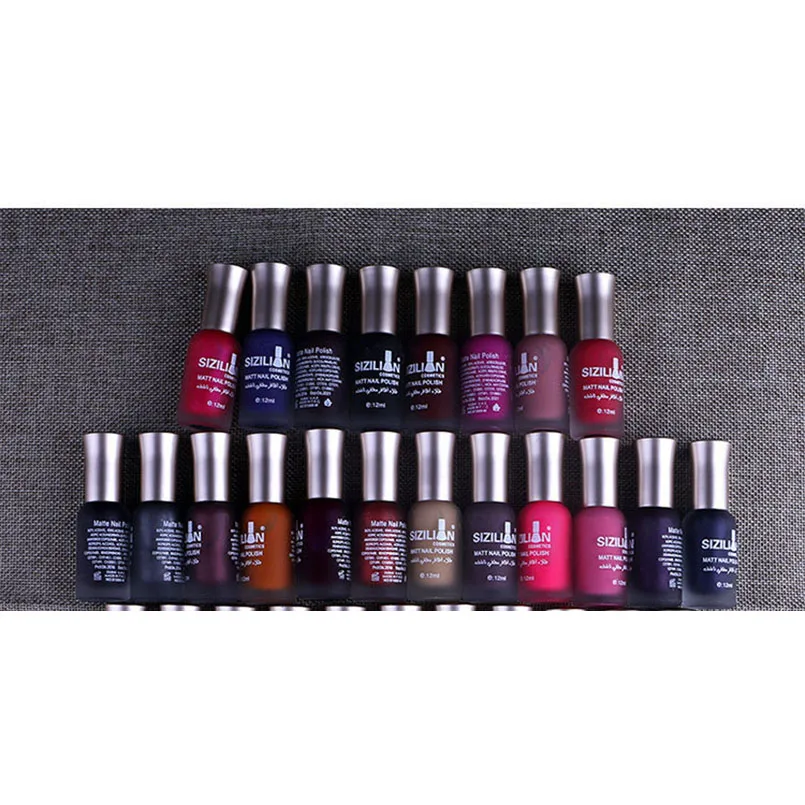 Sizilia 12ml Matte Nail Polish 40Color Long Lasting Quick Dry Professional Art Gel Nude Color Beauty | Красота и здоровье