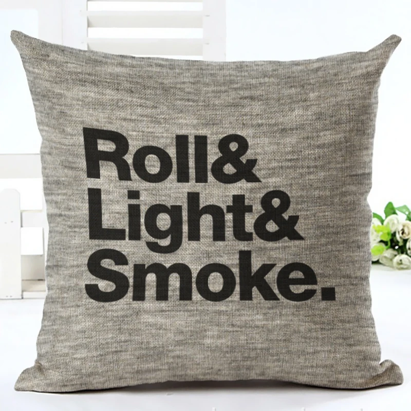 2016 новое поступление в западном стиле серая Подушка с буквенным принтом Almofadas