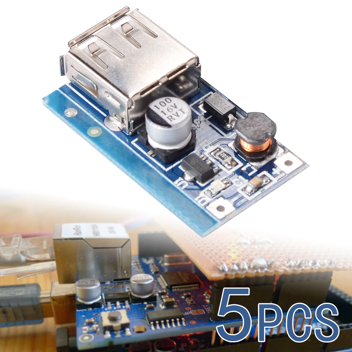 5x 0.9-5 В до 5 600mA DC-DC Step Up Повышающий Преобразователь Напряжения Модуль с USB Выход TE110
