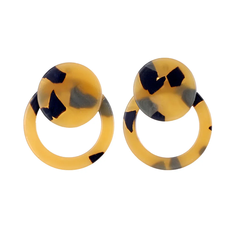 ZL0000242-2 IPARAM, модные корейские Золотые женские серьги, круглые овальные серьги в форме сердца, геометрические ювелирные серьги - Окраска металла: ZL0000242-2