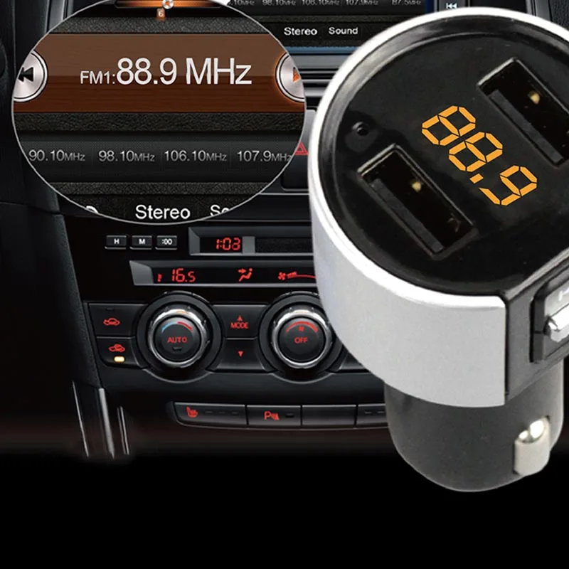 Digitalboy Bluetooth Handsfree автомобильный fm-передатчик модулятор Dual usb зарядка напряжение - Фото №1