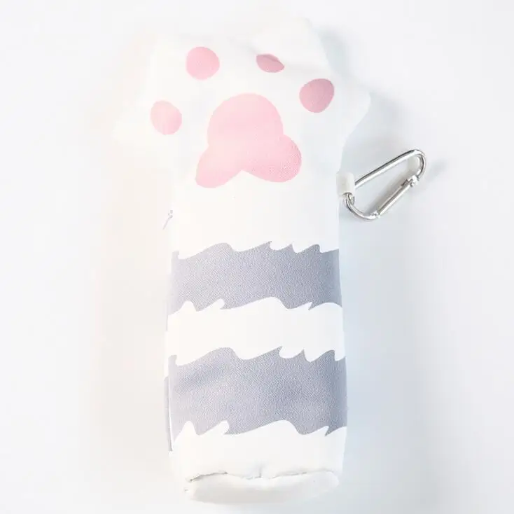 Креативная холщовая вместительная сумка для карандашей с большой кошачьей лапой