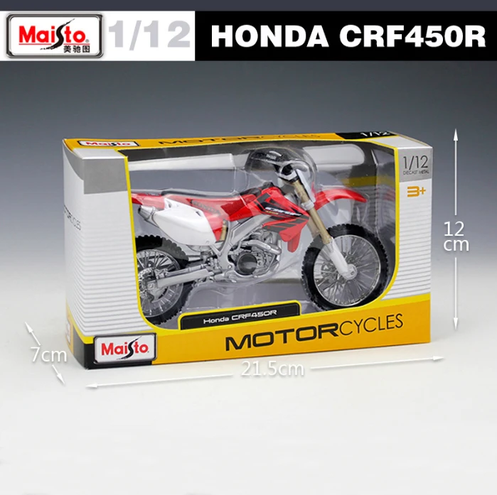 Maisto 1:12 Масштаб Honda CRF450R мотоцикл гонка литья под давлением Мотокросс сплав металлический мотоцикл модель ручной работы для детей игрушки