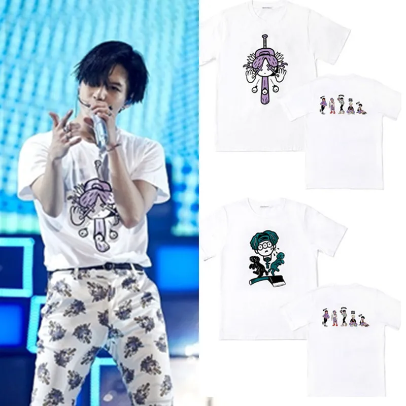 Летняя свободная футболка SHINEE TAEMIN с героями мультфильмов и джокером топ MH636 |