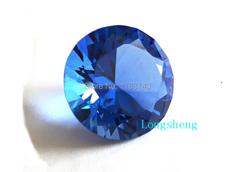 40 мм твердые Кристальные синие центральные части стеклянные алмазы для