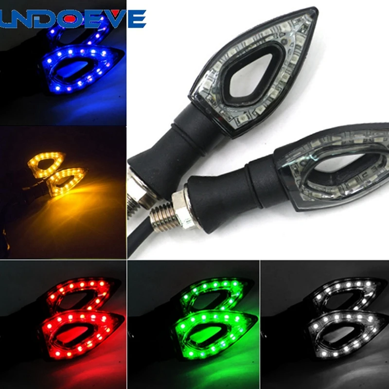 Undoeve 2pcs Motorcycle LED Indicators Turn Signal Light Blinker Marker for Yamaha R1 R6 FZ6 FZ1 FZ FJR Fazer XT WR TT-R |