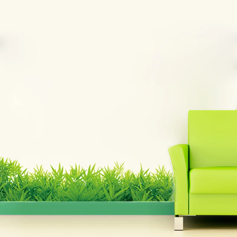 Green Grass Wall Stickers Vinilos Adhesivos Decorativos Pared Removable Quote Wall Sticker Home Decoration 50x70cm CP0435