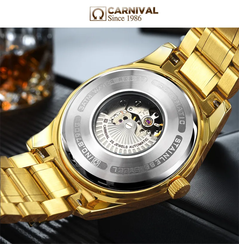 Топ бренд автоматические механические мужские часы Дата Аналоговый дисплей