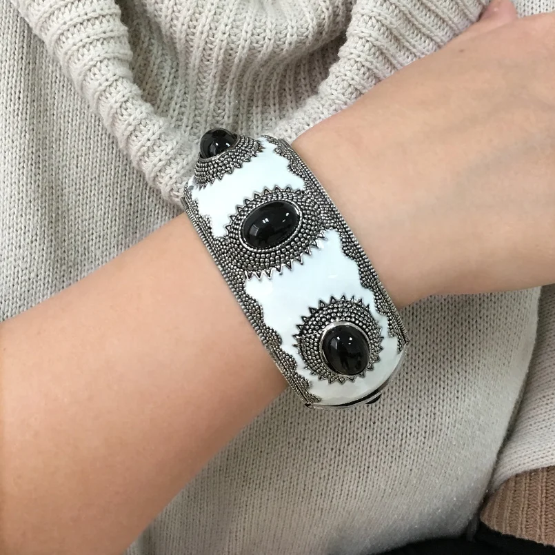 Индийские винтажные браслеты MANILAI женские массивные ювелирные изделия Модные