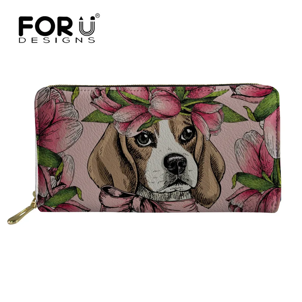 FORUDESIGNS/женский кошелек для девочек Кожаный Клатч с цветочным принтом домашних