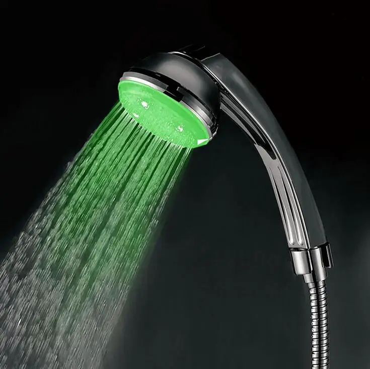 Насадка для душа из АБС пластика светодиодная лампа круглая хромированная