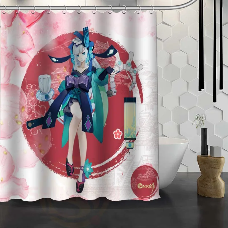 Пользовательская Водонепроницаемая занавеска для душа Onmyoji ванной комнаты из