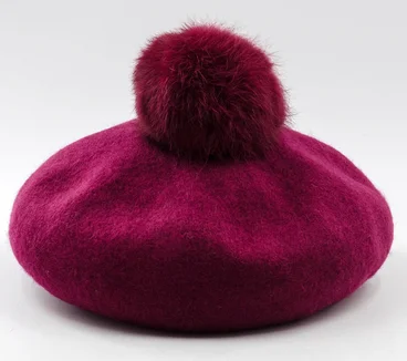Burgundy Новинка года, повседневные женские мягкие теплые береты на осень и зиму, стереоскопические береты, войлочные французские шапочки художника Tam мешковатые шапки для катания на лыжах - Цвет: Burgundy