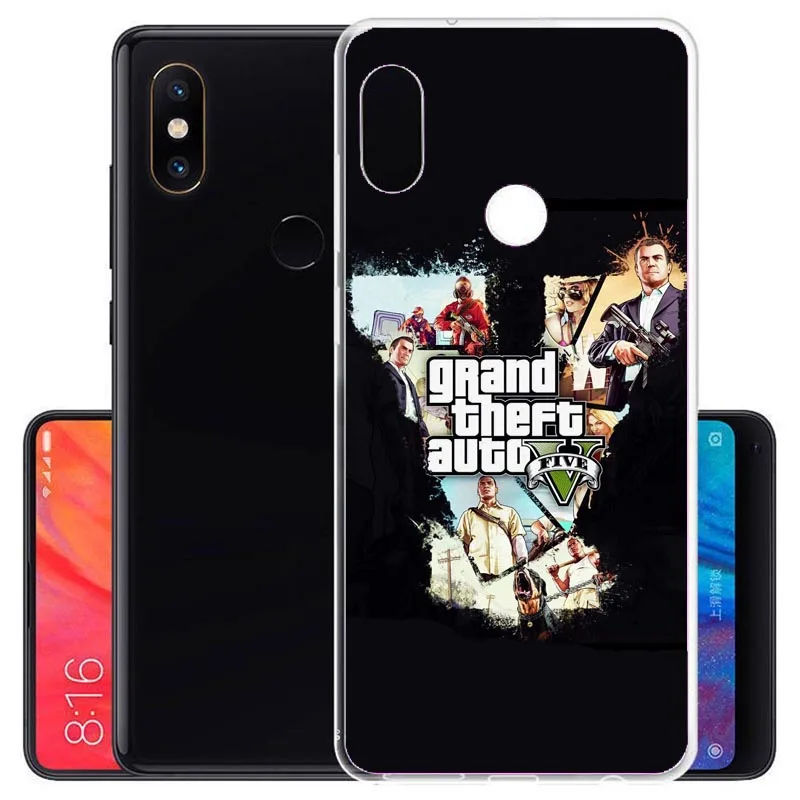 Чехол для телефона Grand Theft Auto GTA V из мягкого силикона и ТПУ Redmi NOTE5A NOTE5 Pro Xiao mi 8