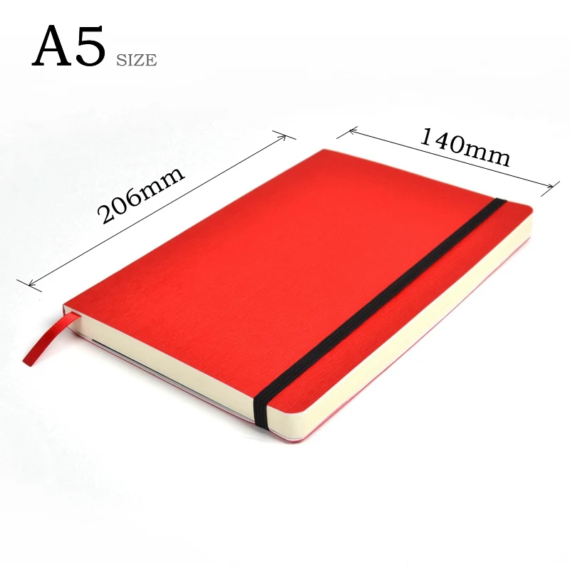 Блокнот A5 с эластичной лентой и карманом книга для записей 110 листов (220 страниц)