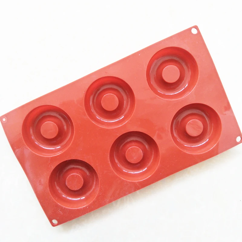 Новый 6-решетки Силиконовые Помады Торта пончик пудинг формы для выпечки сдобы