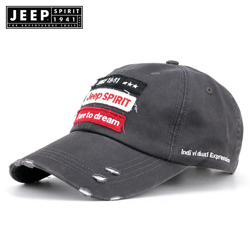 JEEP SPIRIT, Брендовая женская и мужская кепка, s, повседневная, хлопковая, с надписью, бейсбольная кепка, потертая, унисекс, кепка, s, Snapback, папа, кепка, для улицы, Черная кепка
