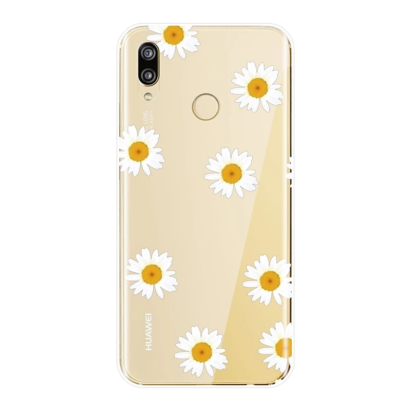 Задняя крышка для Huawei P9 Lite Mini P10 Plus P20 Pro P Smart мягкий силиконовый чехол с цветами