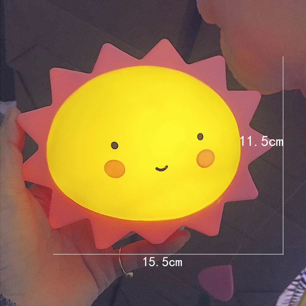Sun Light Детские светодиодный ночной Светильник для детей Единорог Луна облака солнце звезда детские игрушки для сна светильник-Набор для творчества, обучающая игрушка для детей детский стол лампы Главная деко - Цвет: Sun Light