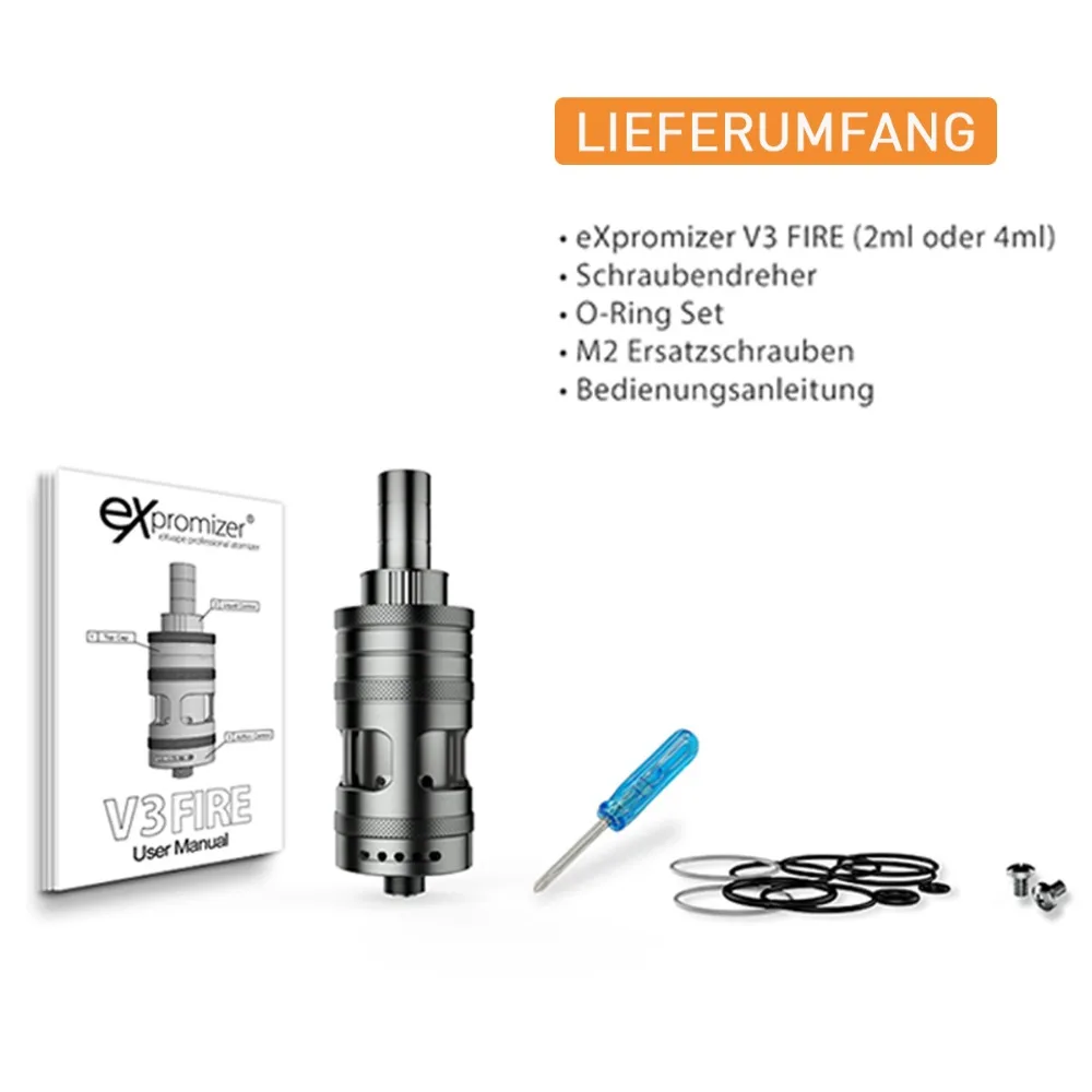 Volcanee eXpromizer V3 Fire MTL RTA Single Coil Building Deck 2ML 4ML Liquid Control Optimal Airflow Design Ecig Vape Atomizer |