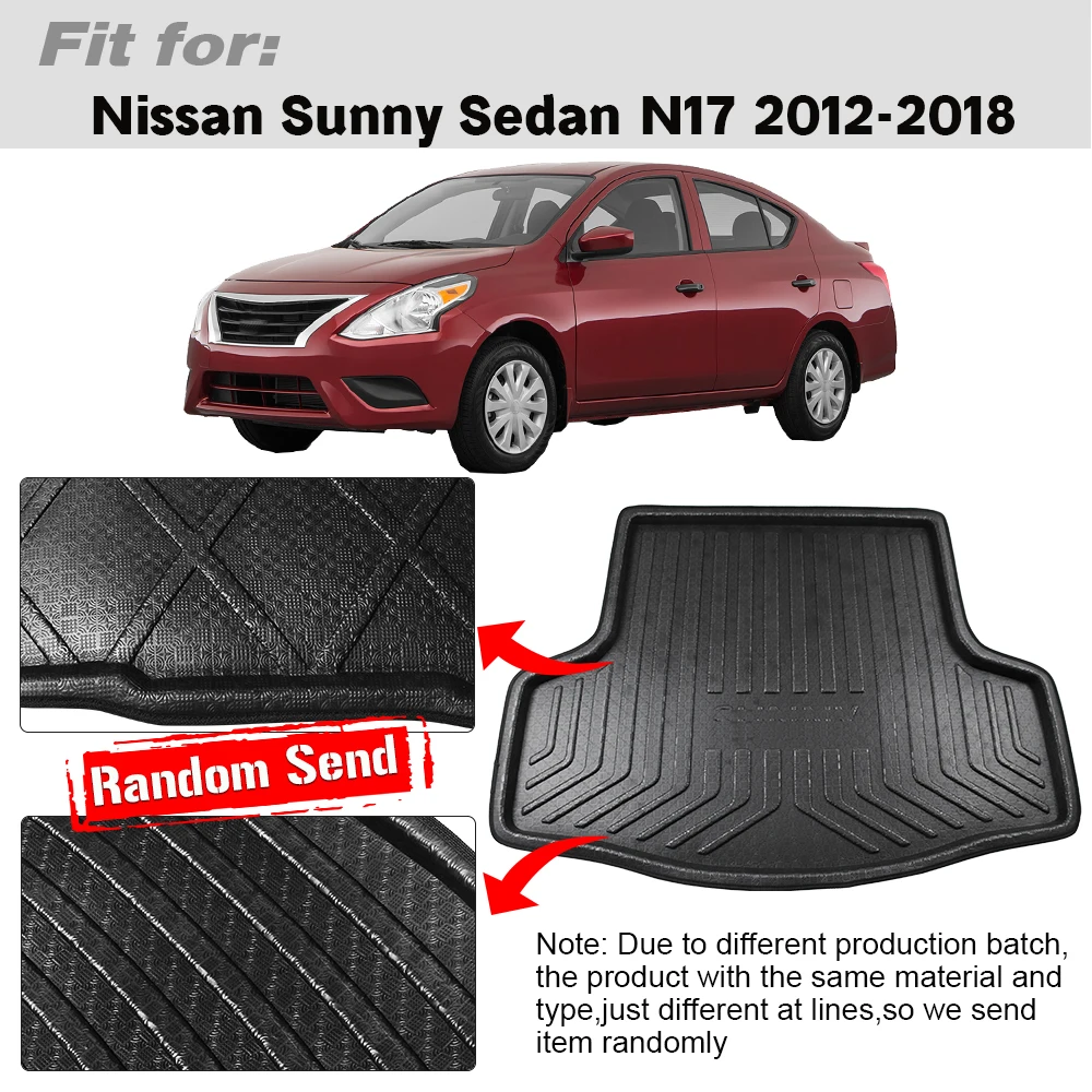 Buildreamen2 для Nissan Versa Almera Sunny латио седан 2012-2018 коврик багажника автомобиля подкладка