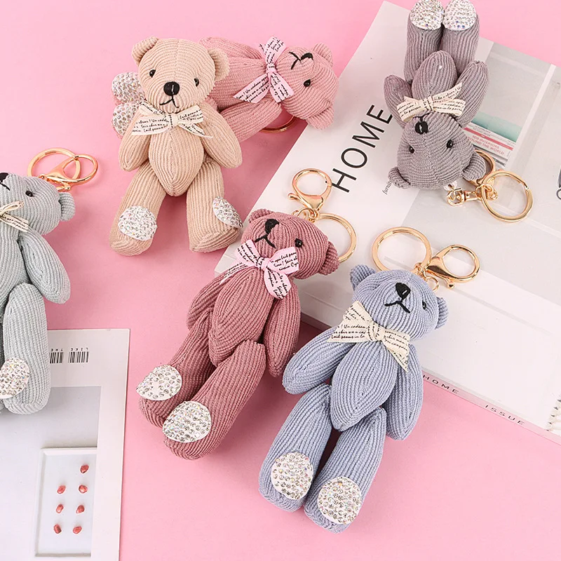 2019 милый помпон плюшевый брелок плюшевая кукла с маленькими бантиками