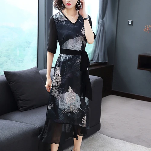 Большой размер весенний и летний платье ретро Vestido Longo цветочный vestido de festa