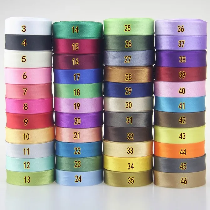 message color number Полиэфирная атласная рулетка для смещения фланца трубопроводов обшивка переплета покрыта вставки крана обивки швейной одежды аксессуары 20 мм 25 ярдов - Цвет: message color number