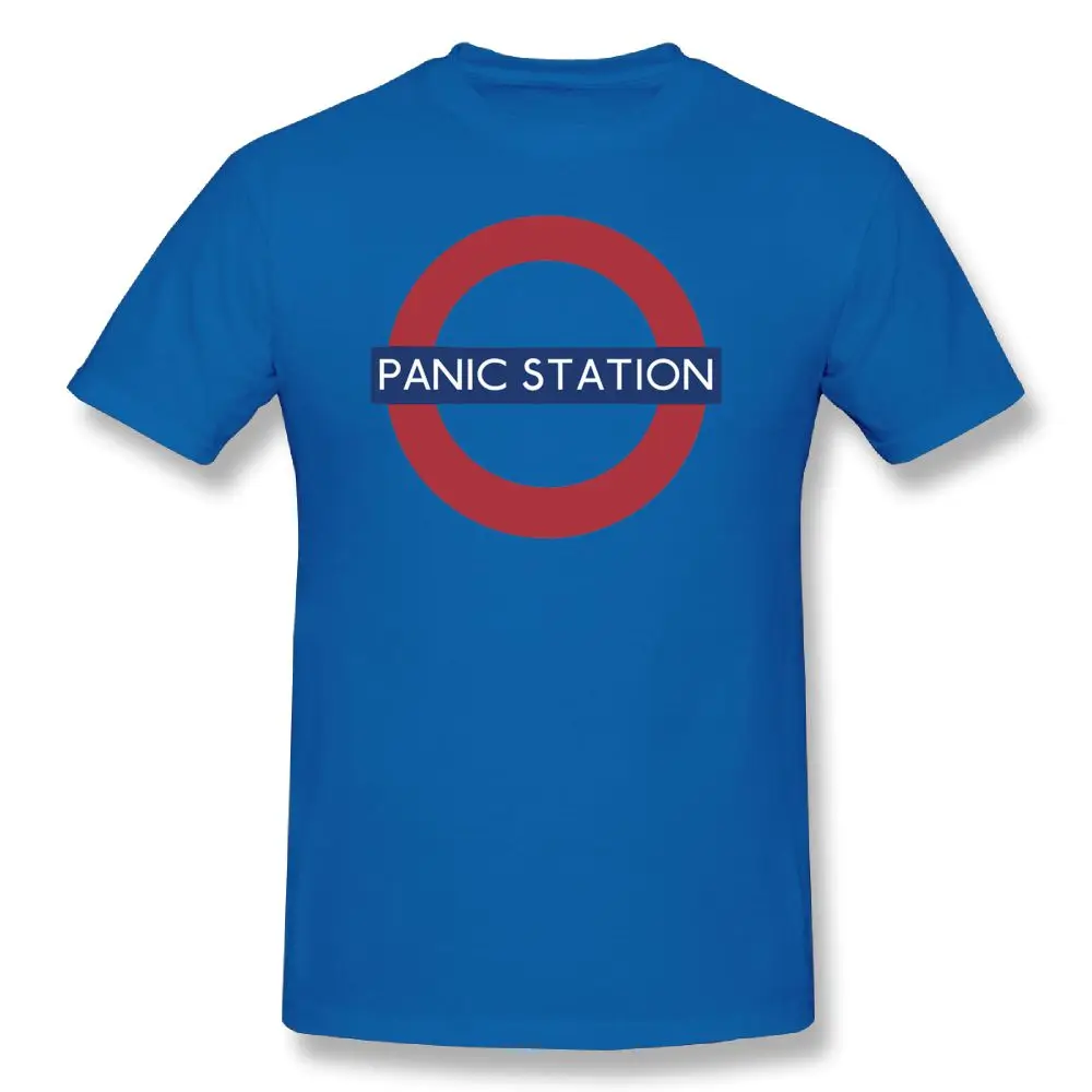 Muse футболка мужская с буквенным принтом Panic Station Music футболка Летняя Пляжная футболка для мужчин футболка с коротким рукавом повседневные футболки - Цвет: blue