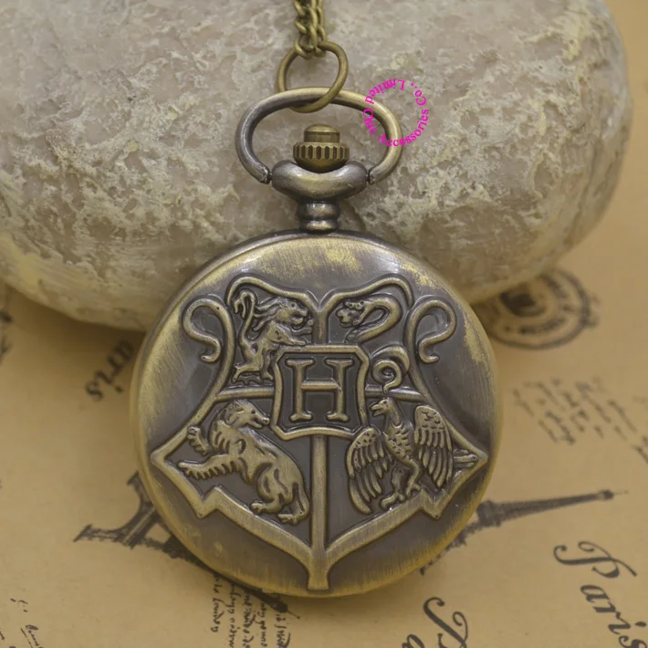 Школьный значок Хогвартс карманные часы кварцевые H fob мужские с цепочкой на