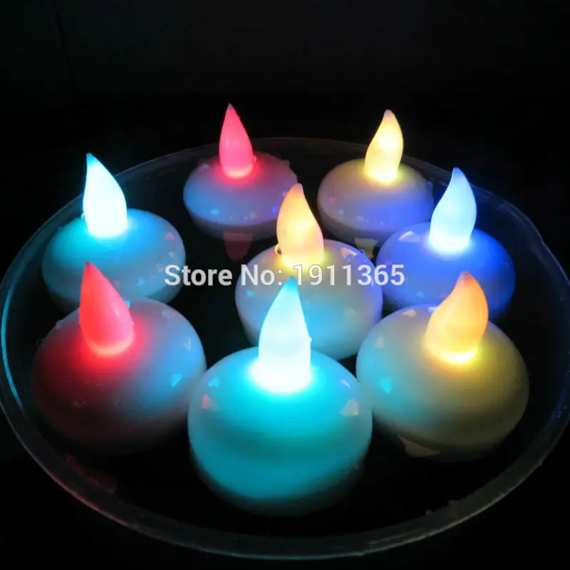 

24pcs Floating Candles Wedding vela para casamento LED bougie mariage For Wedding Decoration velas de led With Yellow velas boda