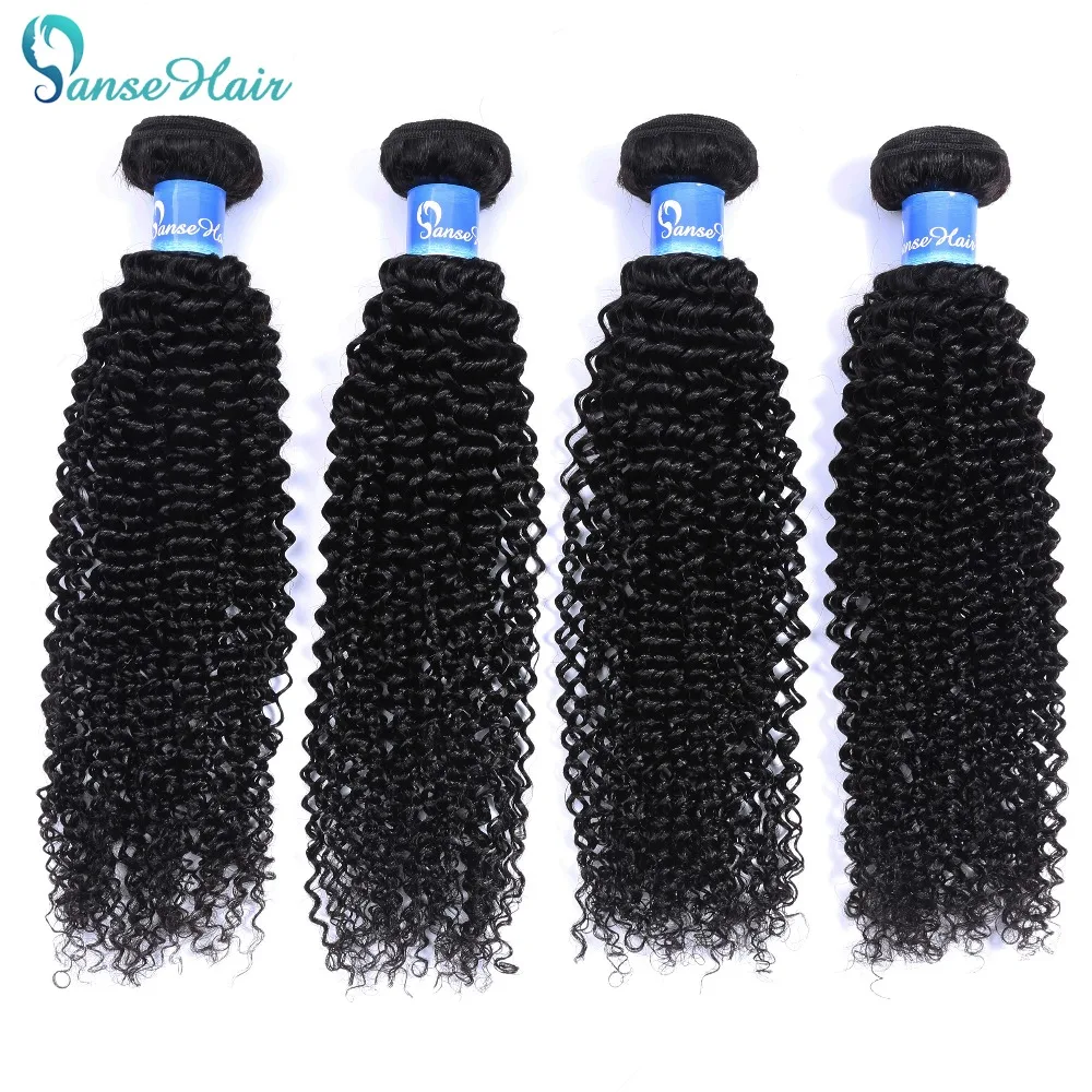Panse Hair Products малайзийские глубокие вьющиеся человеческие волосы пряди для наращивания волос 4 шт. в партии человеческие волосы ткачество 100 г не волосы remy