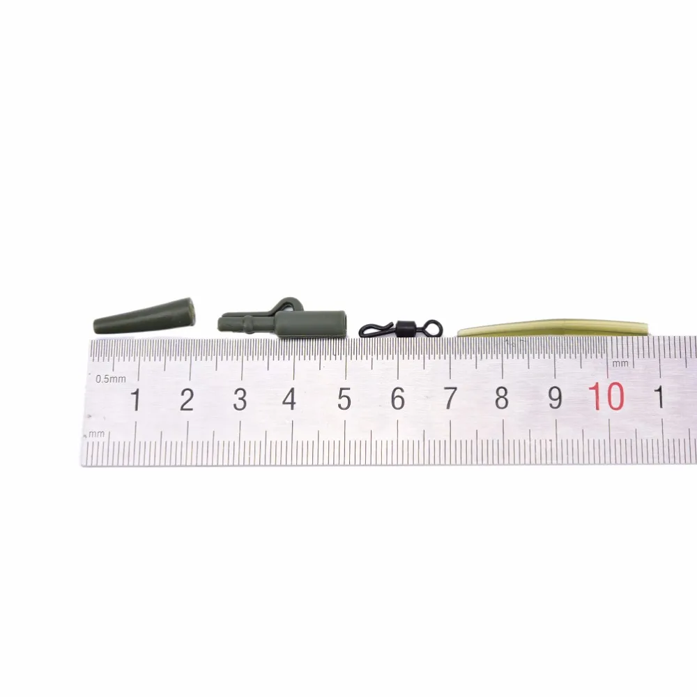 

New Carp Fishing Heavy Duty Safety Lead Clips Quick Change Snap Clips and Tail Rubber for Carp Fishing Rigs 10 Set