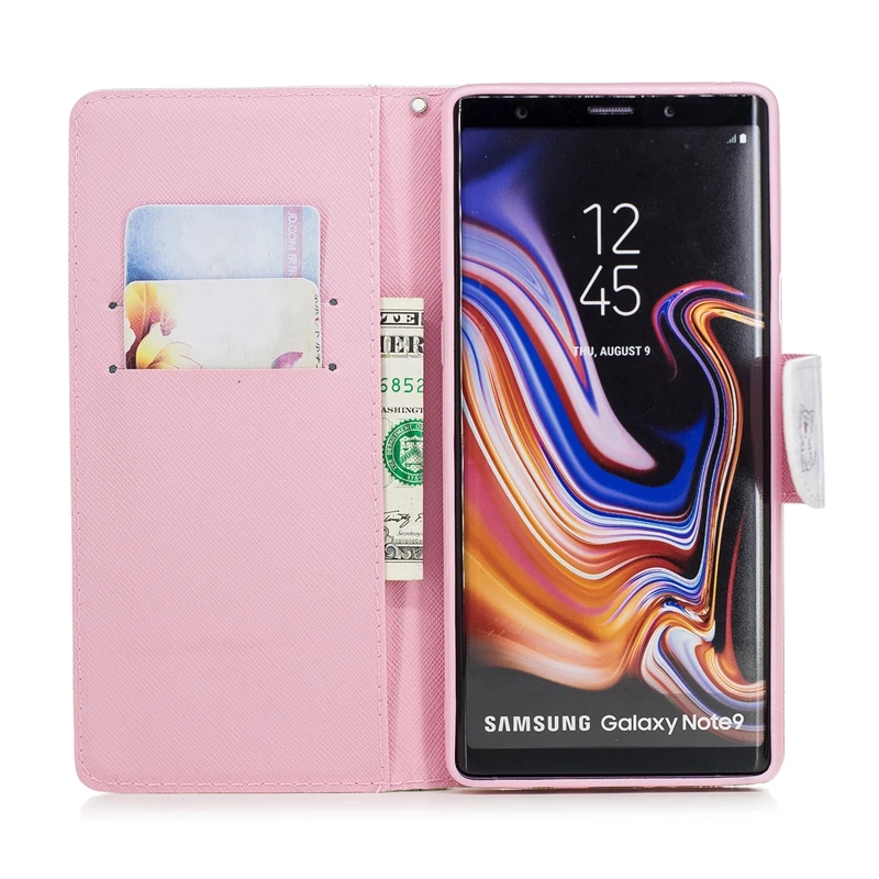 Для Etui Samsung Galaxy Note 9 Чехол Роскошный кожаный флип кошелек чехол для Coque