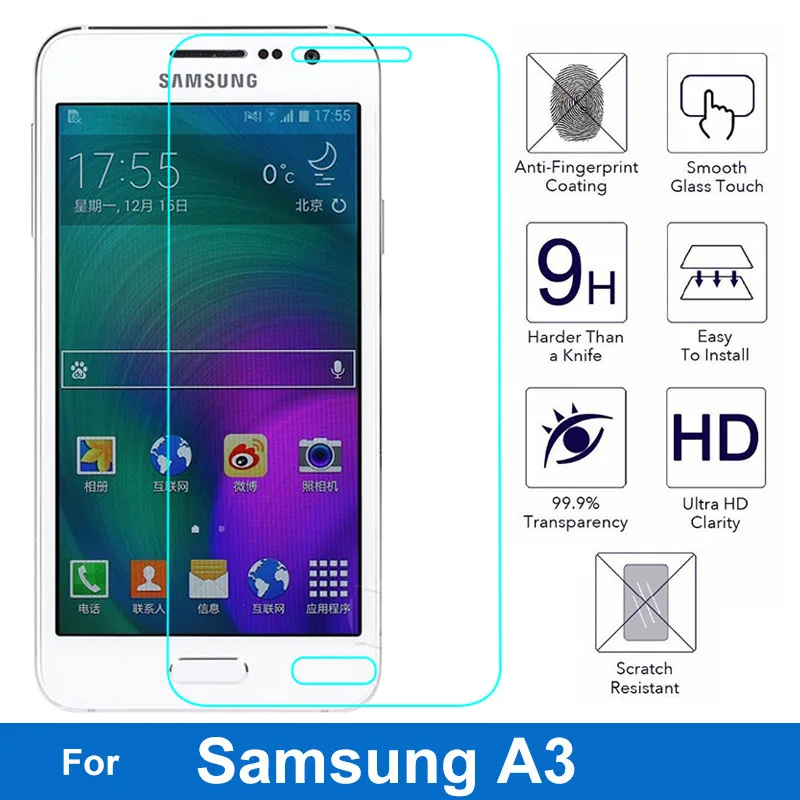 Nicotd закаленное стекло для Samsung Galaxy A3 A5 A7 2017 2016 2015 Защитная пленка экрана samsung A8 2018