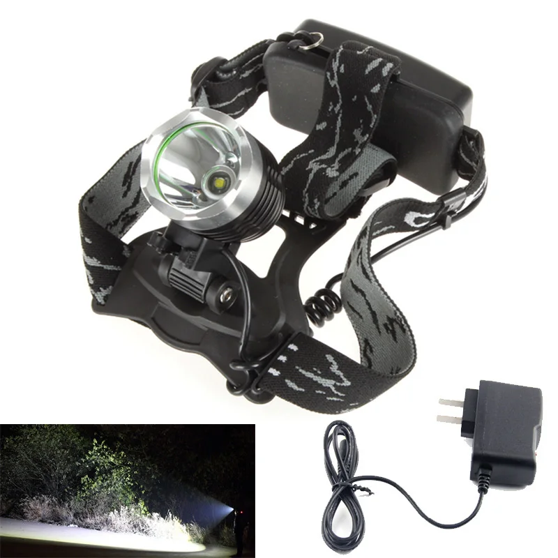 

1800lm Waterproof CREE XM-L T6 3 Modes Brightness LED Headlamp Headlight Head Lamp Light + AC Charger for Outdoor Sport