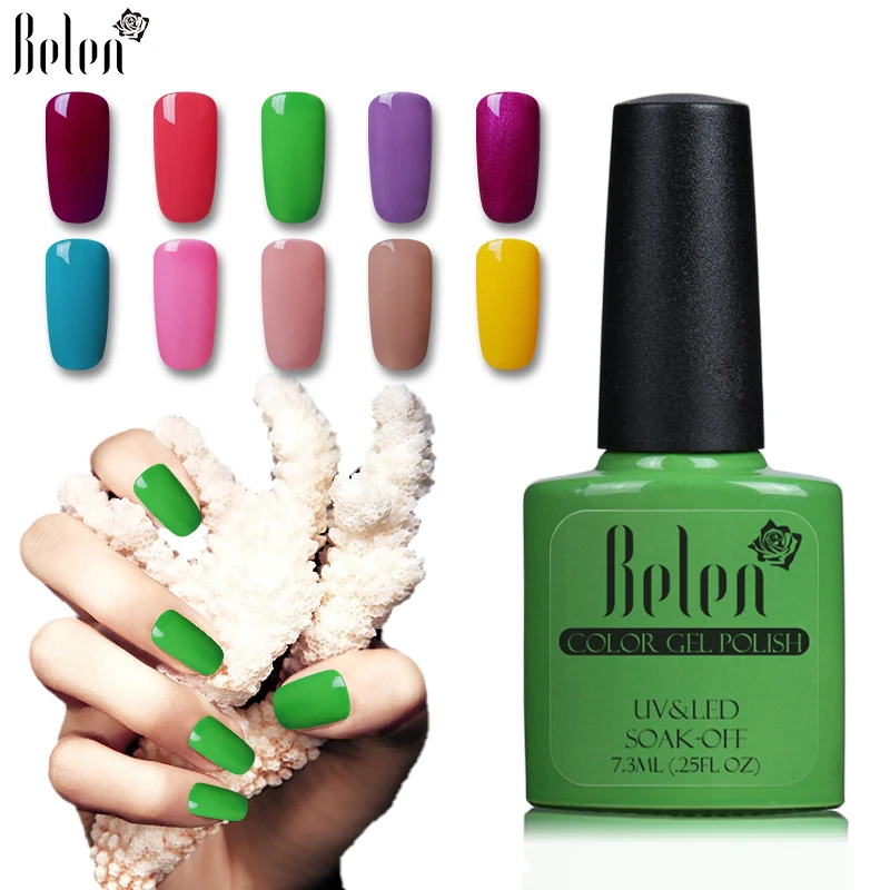 Belen УФ гель для ногтей Vernis полу постоянный 7 3 мл лак маникюр Gellak Гибридный Soak Off