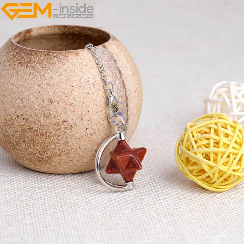 Merkaba натуральный камень Dowsing маятник с чакрами бусины для ювелирных изделий