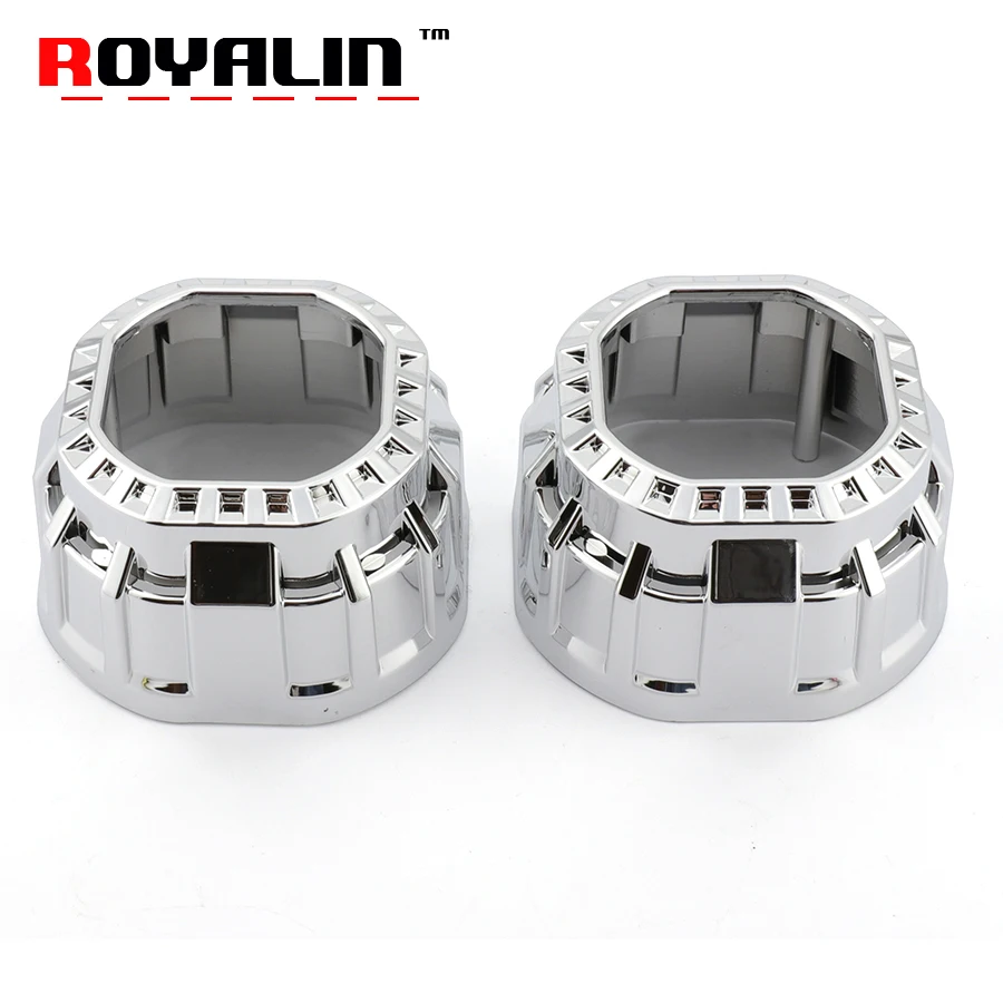 Линза для проектора ROYALIN кожухи мини пистолетов Gatling квадратные хромированная
