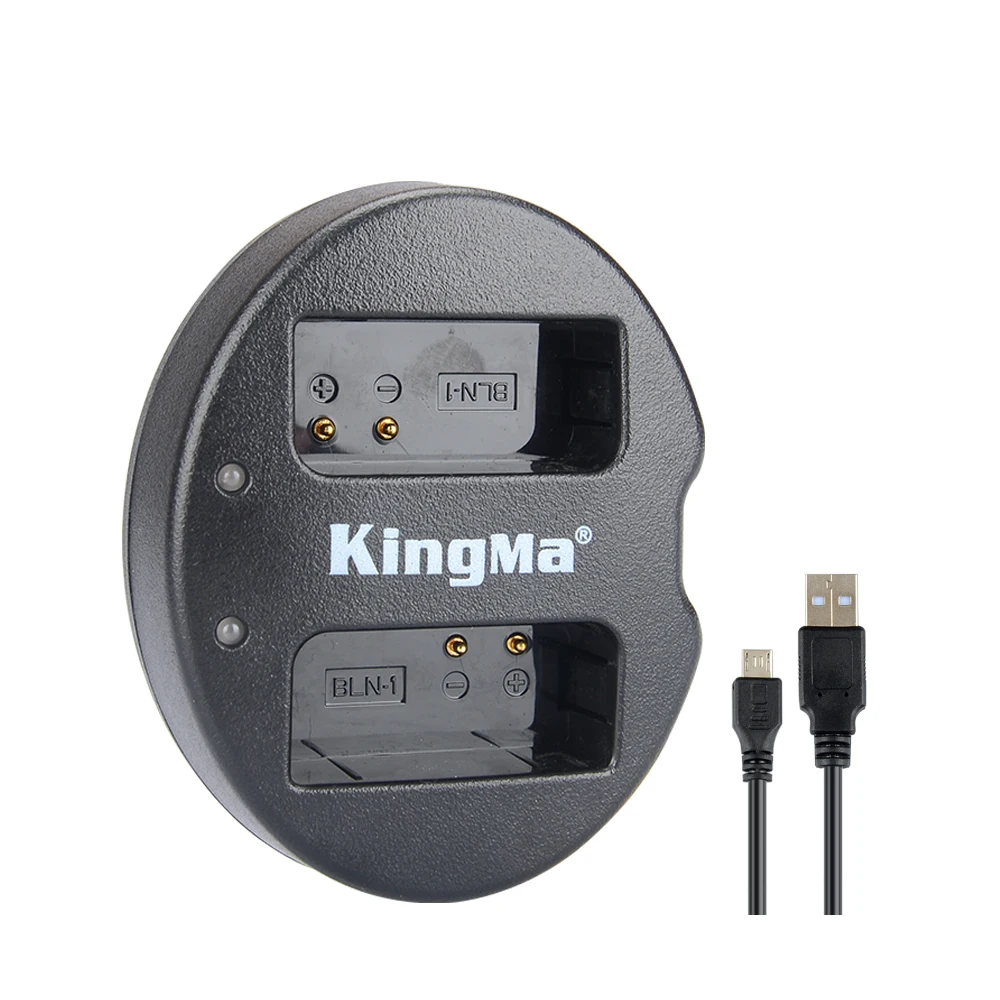 KingMa портативный BLN-1 BLN1 микро USB двойное зарядное устройство для Olympus OM-D E-M1 E-M5 Mark II PEN-F E-P5 EM1 EM5 PENF EP5