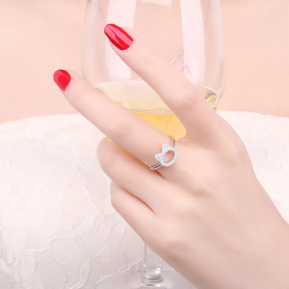 JewelryPalace кота любимчика любовь 0.2ct кубического циркония кольцо стерлингового