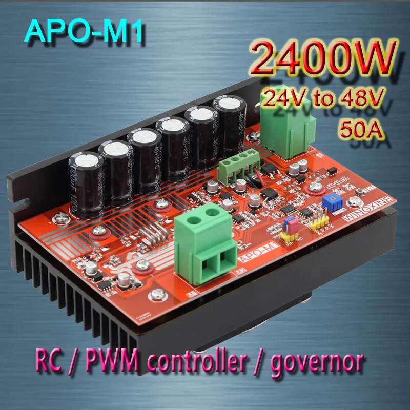 Бесплатная доставка контроллер PWM для двигателя ESC 50 А 2400 Вт (макс.)/24 48 В RC +