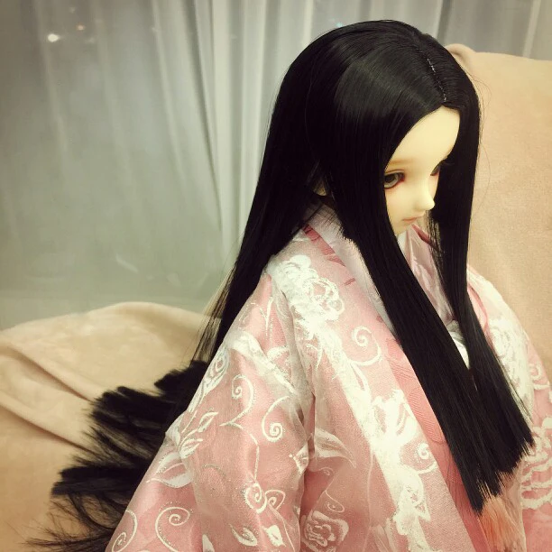 Детская игрушка ручной работы аксессуары для кукол 1/6 1/4 1/3 BJD/SD парик черная ночь