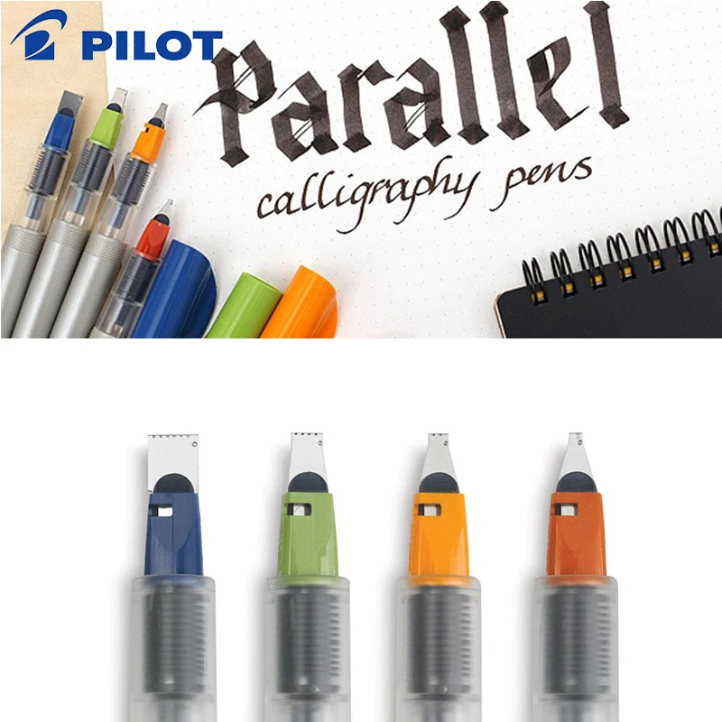 1 шт., авторучка Pilot Parallel, авторучка, Готическая, арабская каллиграфия, с 12 цветными чернильными картриджами, FP3-SS, дизайн, готический шрифт