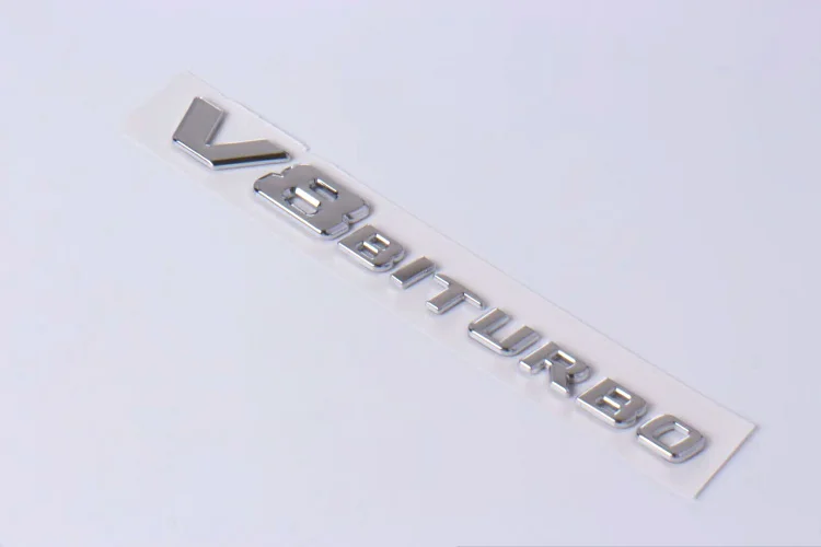 Черная матовая эмблема V8 V12 BITURBO с надписью на багажник Logo автомобильная наклейка