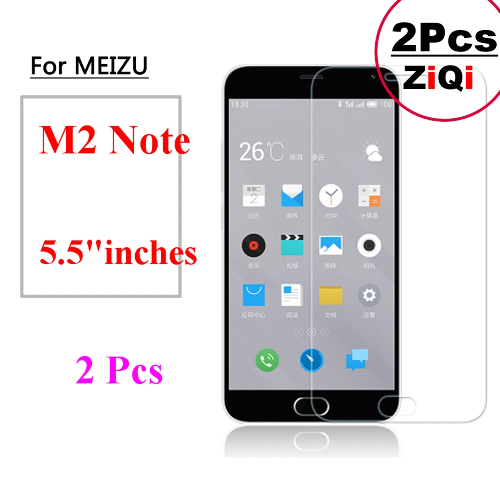 2 шт. протектор экрана для MEIZU M2 NOTE Mini Premium закаленное стекло 0 3 мм 9H